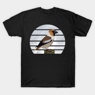 Hawfinch Winter Snow Bird Watching Birding Ornithologist Gift T-Shirt